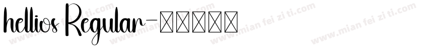 hellios Regular字体转换